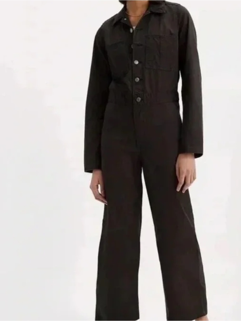 Levi Strauss & Co Women’s Iconic Black Wide-Leg Utility Jumpsuit